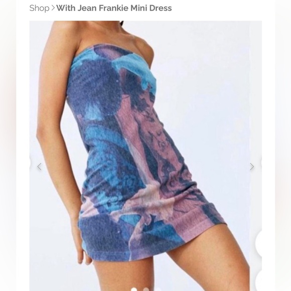 🚨moving sale🫡With Jéan Frankie Strapless Mini Dress in Orchid Morpholog Size XS - Picture 7 of 10